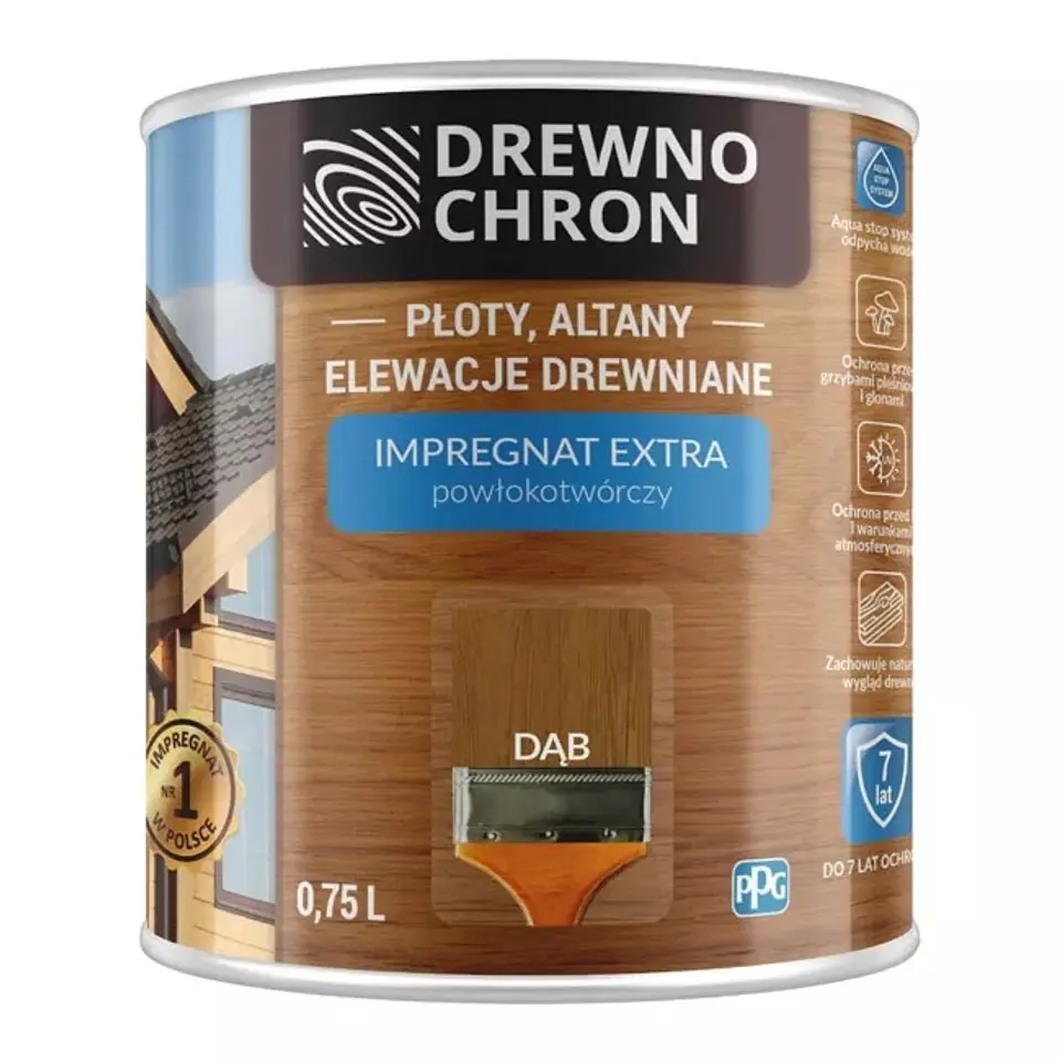 ⁨Drewnochron coating-forming impregnate (2.5 l, Oak)⁩ at Wasserman.eu