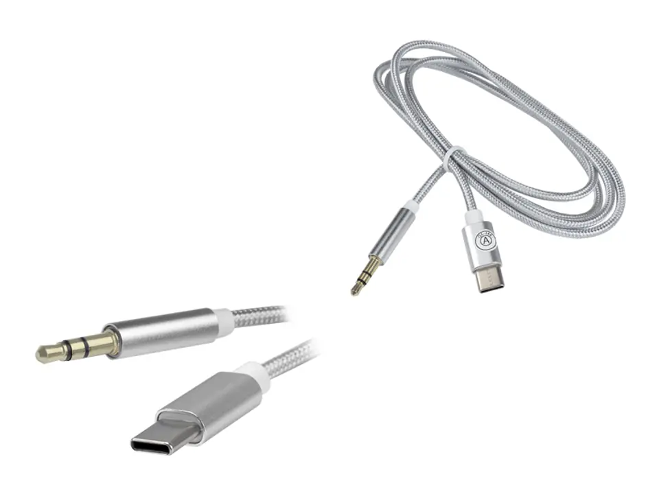 ⁨1 szt. Przejście Wt.Jack 3,5 st. - wtyk USB Type-C, na kablu.⁩ w sklepie Wasserman.eu