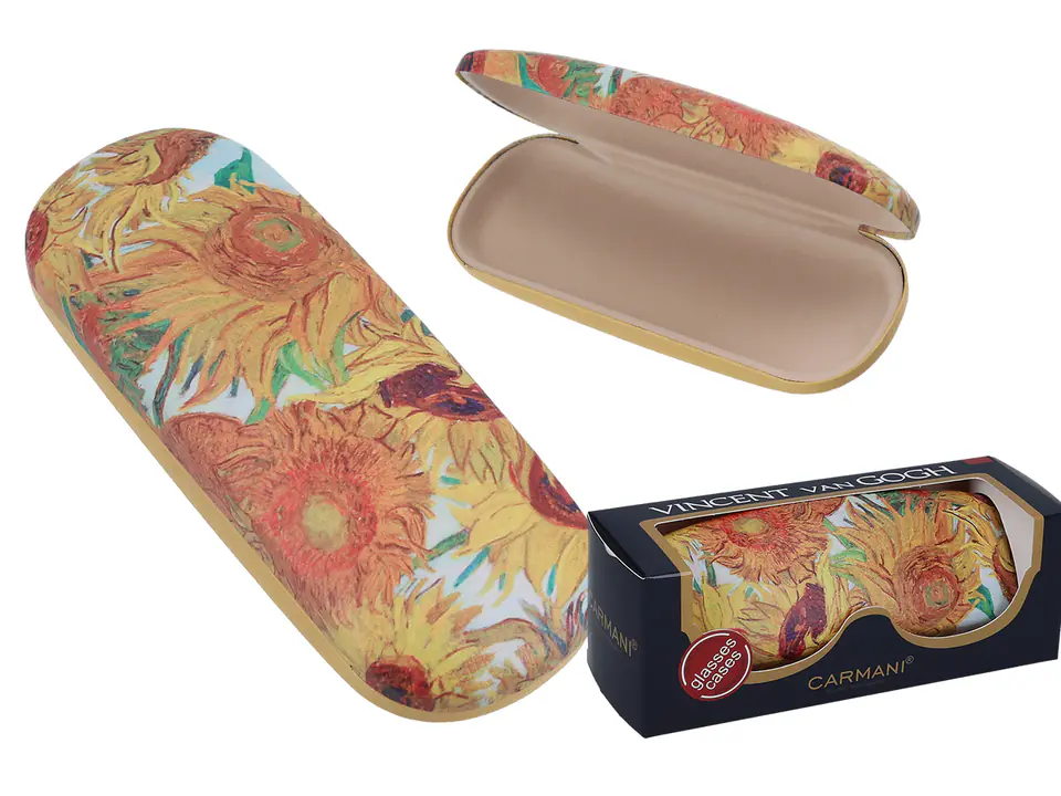 ⁨Etui na okulary - V. van Gogh, Słoneczniki (CARMANI)⁩ w sklepie Wasserman.eu