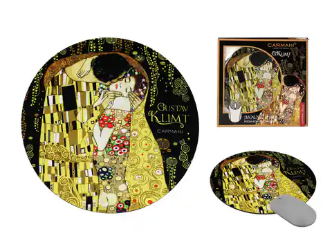 ⁨Podkładka pod mysz komputerową - G. Klimt, Pocałunek (CARMANI)⁩ w sklepie Wasserman.eu