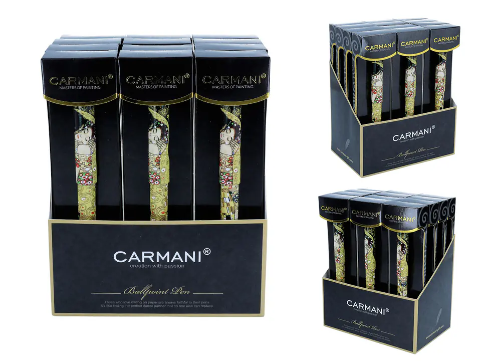 ⁨Set of 12 pens - G. Klimt, Kiss (CARMANI)⁩ at Wasserman.eu