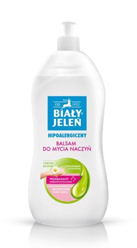 ⁨Biały Jeleń Balsam do mycia naczyń z rumiankiem i alantoiną 1l⁩ w sklepie Wasserman.eu