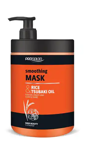⁨CHANTAL ProSalon Rice & Tsubaki Oil Maska wygładzająca do włosów suchych,puszących się i pozbawionych  blasku 1000g⁩ w sklepie Wasserman.eu