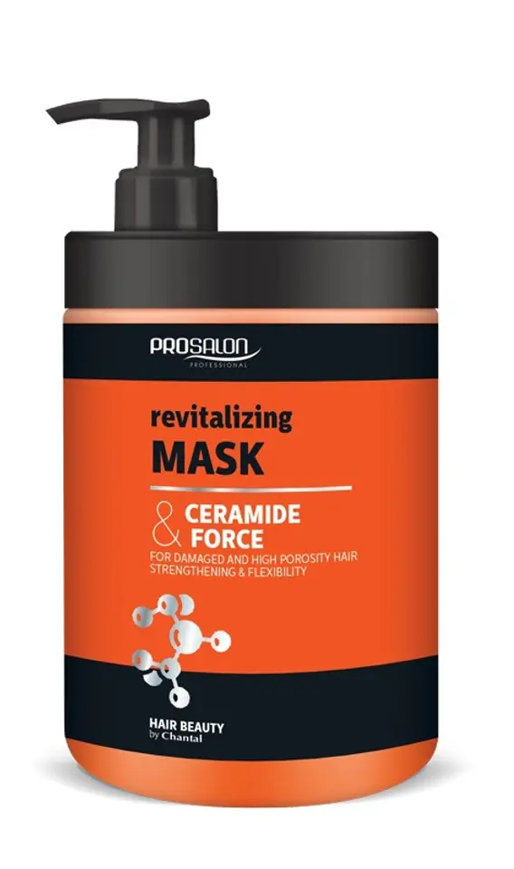 ⁨CHANTAL ProSalon Ceramide Force Maska rewitalizująca do włosów zniszczonych wysokoporowatych 1000g⁩ w sklepie Wasserman.eu