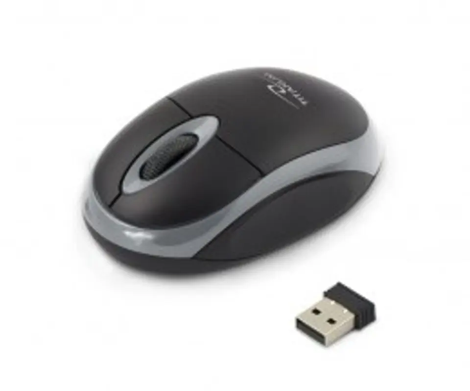 ⁨TITANUM Vulture 3D TM116E Computer Mouse (Optical; 1000 DPI; Black, Grey)⁩ at Wasserman.eu