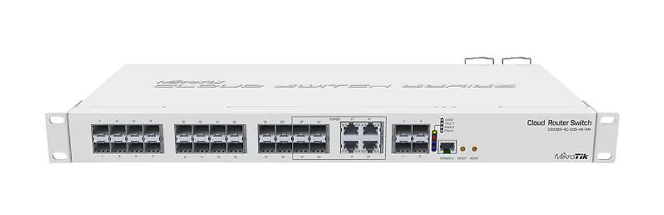 ⁨MIKROTIK CRS328-4C-20S-4S+RM CLOUD ROUTER SWITCH 800MHZ, 512MB, 24XSFP, 4XSFP+, 4XCOMBO, 1XSERIAL RJ45, L5⁩ w sklepie Wasserman.eu