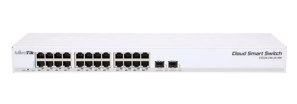 ⁨MIKROTIK CRS326-24G-2S+RM CLOUD ROUTER SWITCH 800MHZ, 512MB, 24XGE, 2XSFP+, 1XSERIAL -RJ45, L5⁩ w sklepie Wasserman.eu