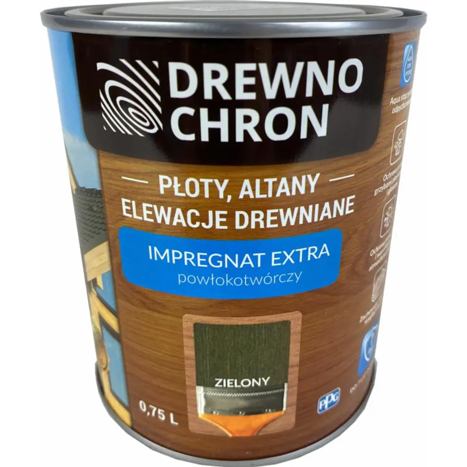⁨DREWNOCHRON IMPREGNAT POWŁOKOTWÓRCZY ZIELONY 2.5L⁩ w sklepie Wasserman.eu