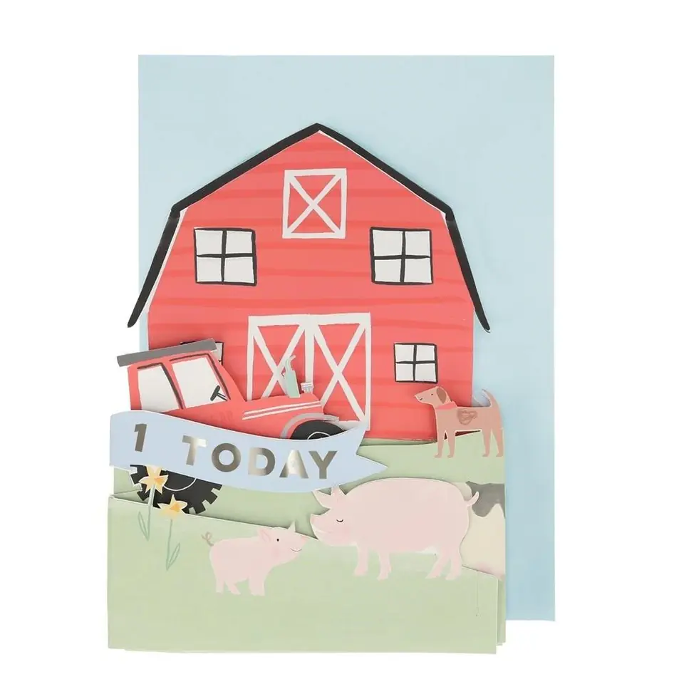 Grußkarte 3D Farm im Wasserman.eu