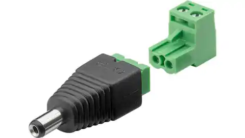 ⁨DC plug (5,50 x 2,10mm) - removable screw mount 2-piece 76744 /10pcs/⁩ at Wasserman.eu