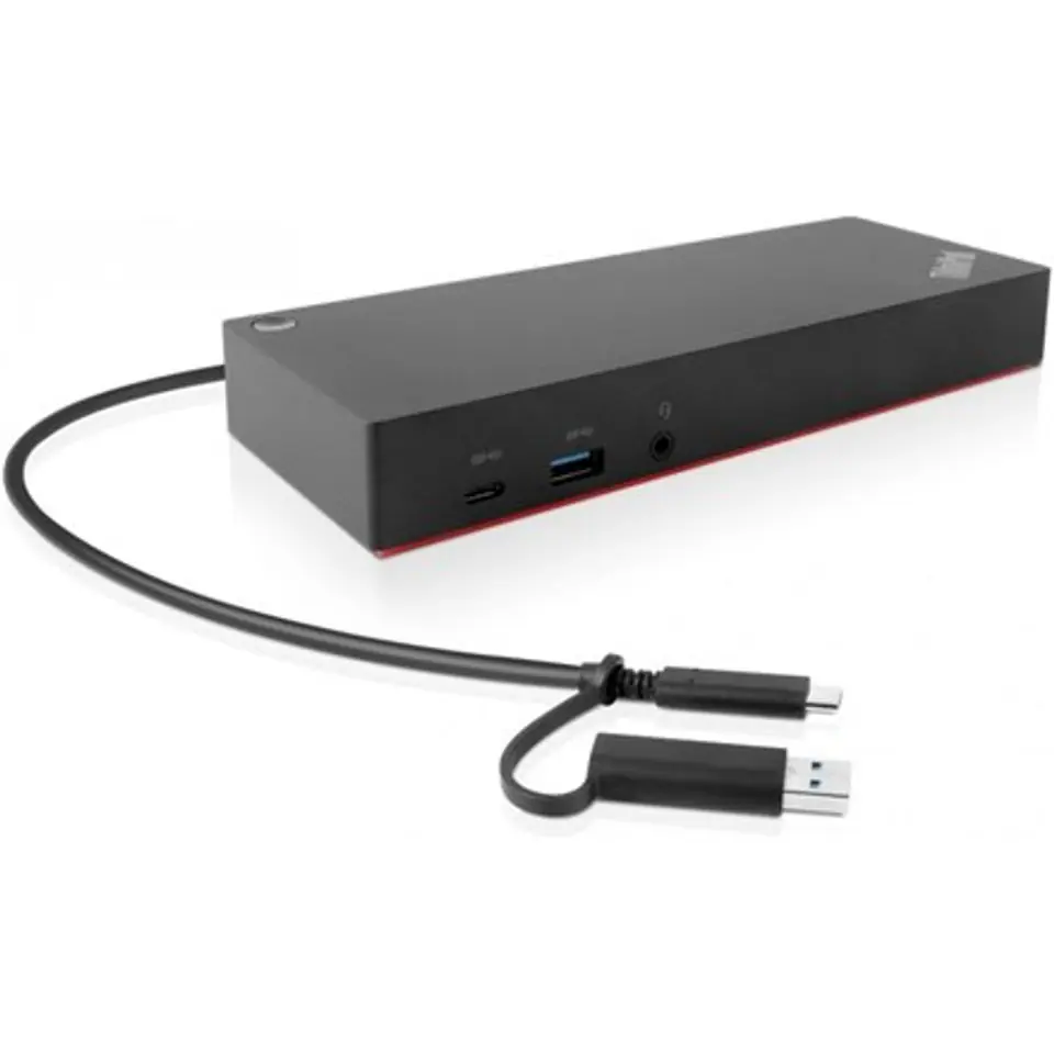 ⁨Lenovo ThinkPad Hybrid USB-C with USB-A Dock (Maks. wyświetlacze: 2, Maks. rozdzielczość: 4K/60Hz, Obsługuje: 2x4K/60Hz, 1xEther⁩ w sklepie Wasserman.eu