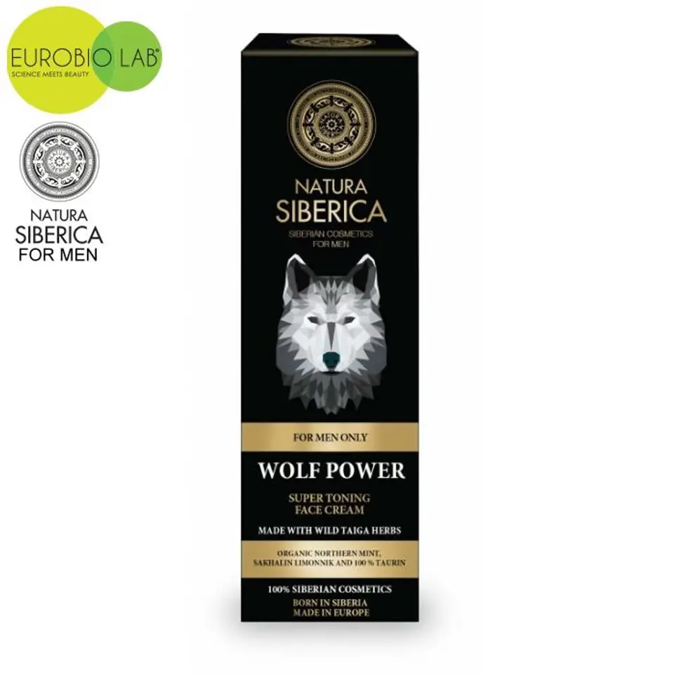 ⁨Toning face cream - WOLF POWER - for real men - Natura Siberica MEN 50ml⁩ at Wasserman.eu