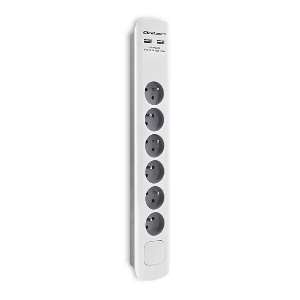 ⁨Surge protector 6sockets, 2xUSB, 1.8m⁩ at Wasserman.eu