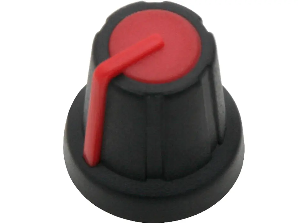 Gałka pot czarna N-2 wsk.czerw. 17.5mm w sklepie Wasserman.eu