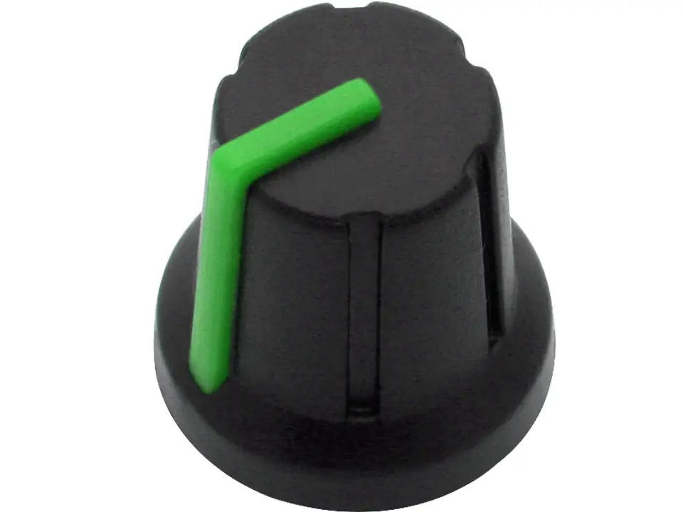 Gałka pot N-1 oś 6mm zielona 16mm w sklepie Wasserman.eu