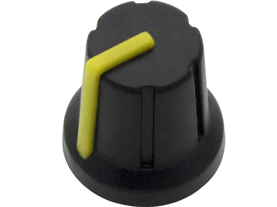 Gałka pot N-1 oś 6mm żółta 16mm w sklepie Wasserman.eu
