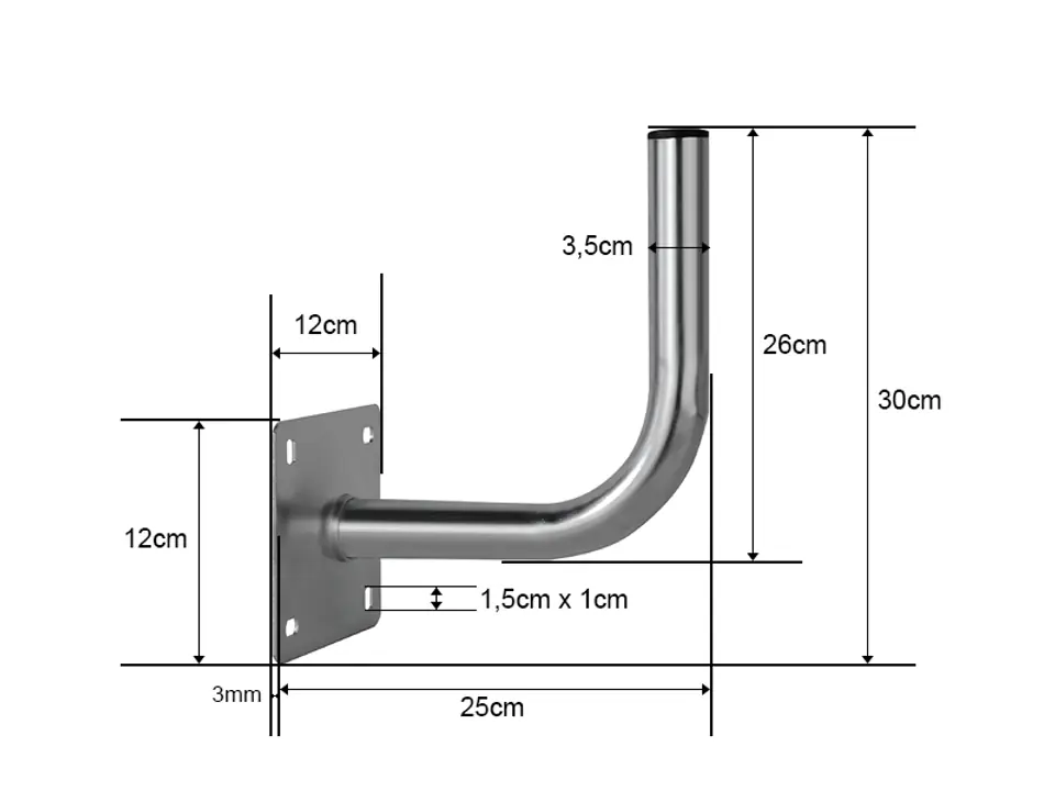 ⁨Bent wall mount 250⁩ at Wasserman.eu