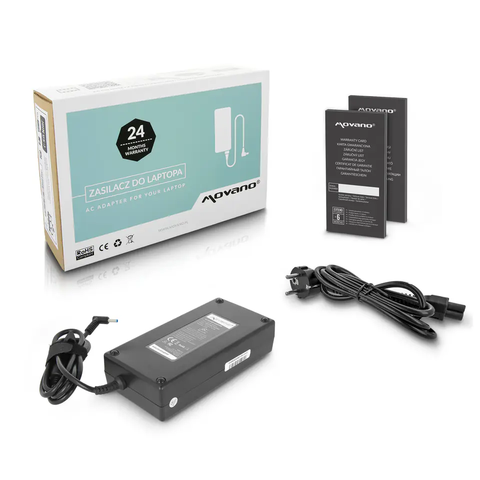 ⁨Zasilacz Movano 19.5v 10.3a (4.5x3.0 pin) 200W do HP⁩ w sklepie Wasserman.eu