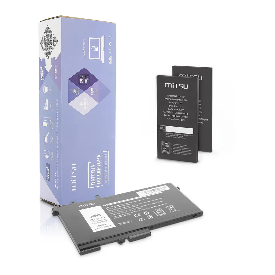 ⁨Mitsu Battery for Dell Latitude E5280, E5480, E5580⁩ at Wasserman.eu