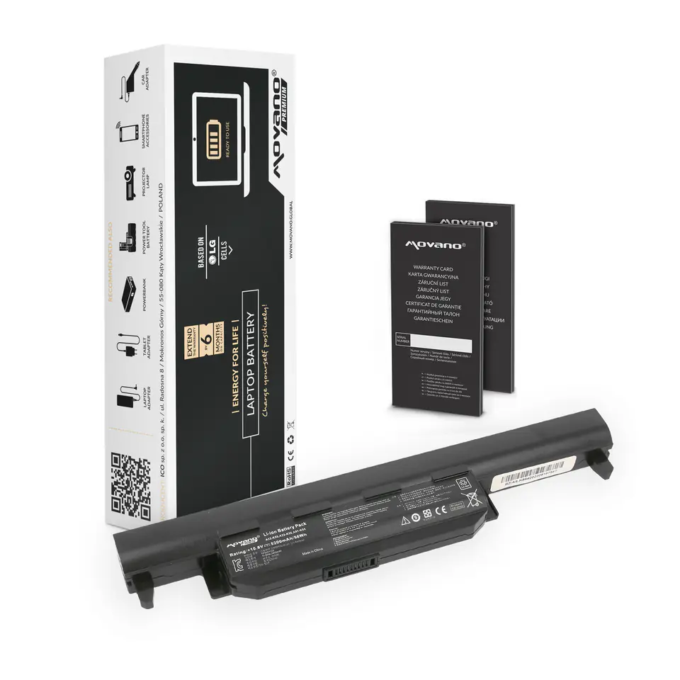 Bateria Movano Premium do Asus A55, K45, K55 w sklepie Wasserman.eu