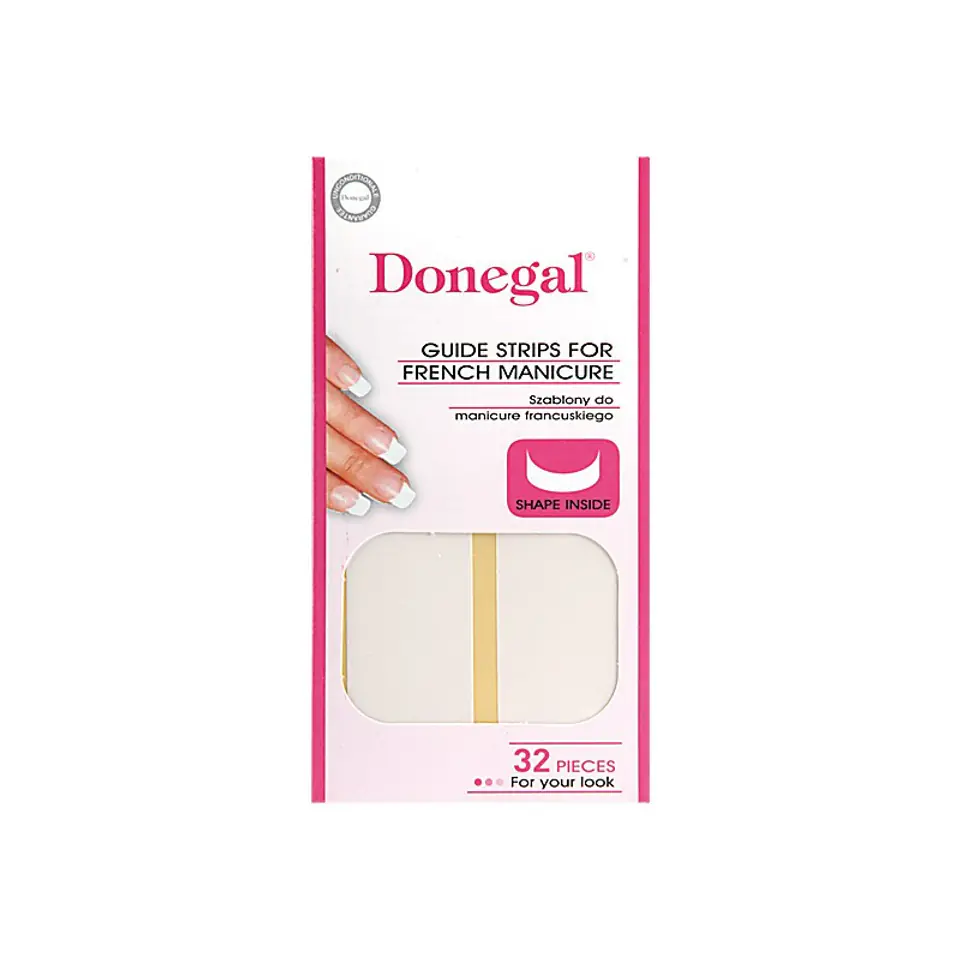 ⁨DONEGAL Szablony do french manicure 32 sztuki⁩ w sklepie Wasserman.eu