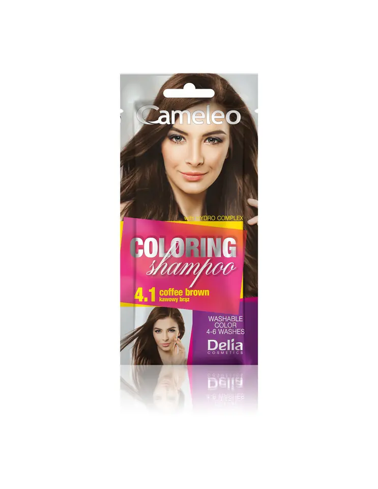 ⁨Delia Cosmetics Cameleo Coloring Shampoo No. 4.1 Coffee Brown 1pcs⁩ at Wasserman.eu