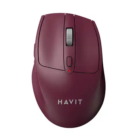 ⁨Bezprzewodowa mysz Havit MS61WB  (bordowa)⁩ w sklepie Wasserman.eu