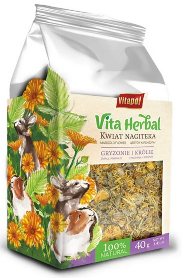 ⁨Vitapol Vita Herbal Calendula flower dried for rodents and rabbit 40g⁩ at Wasserman.eu