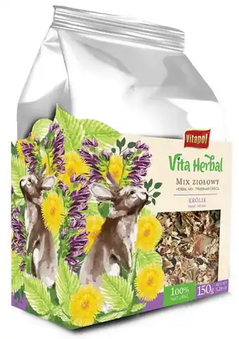 ⁨Vitapol Vita Herbal Mix ziolowy dla królika 150g⁩ w sklepie Wasserman.eu