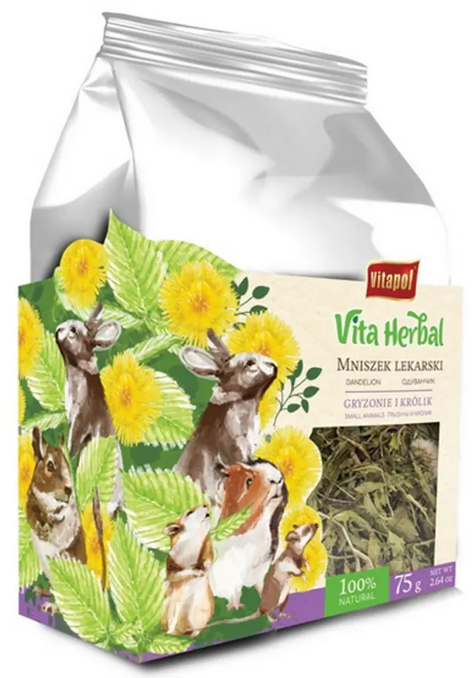 ⁨Vitapol Vita Herbal Mniszek lekarski ziele dla gryzoni i królika 75g⁩ w sklepie Wasserman.eu