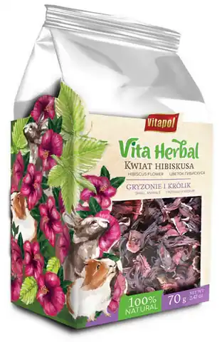 ⁨Vitapol Vita Herbal Hibiscus flower for rodents and rabbit 70g⁩ at Wasserman.eu