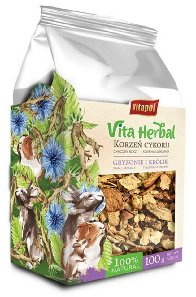 ⁨Vitapol Vita Herbal Chicory Root for Rodents and Rabbit 100g⁩ at Wasserman.eu