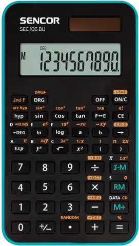 ⁨Kalkulator szkolno - naukowy SEC 106 BU 10 cyfr 56 funkcji⁩ w sklepie Wasserman.eu