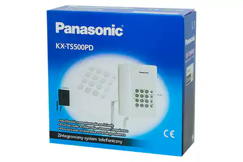 ⁨Telefon przewodowy PANASONIC KX-TS500PDB⁩ w sklepie Wasserman.eu