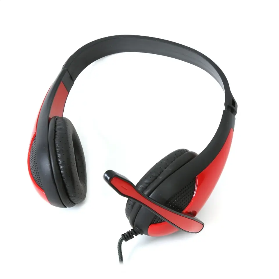 ⁨FREESTYLE HI-FI STEREO HEADSET + MIC + ADAPTER 2-1 FH4008 RED [42678]⁩ at Wasserman.eu