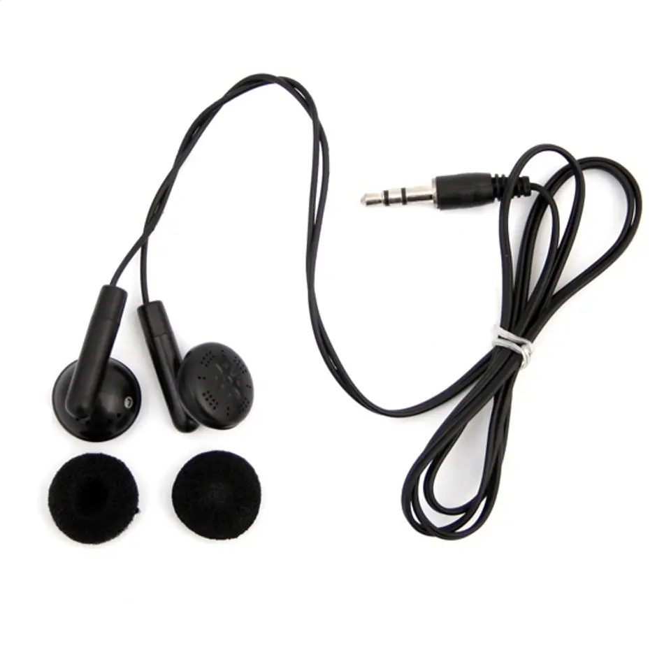 ⁨FIESTA EARPHONES MINI JACK SŁUCHAWKI PRZEWODOWE DOUSZNE Z MINI JACK BLACK [40507]⁩ w sklepie Wasserman.eu