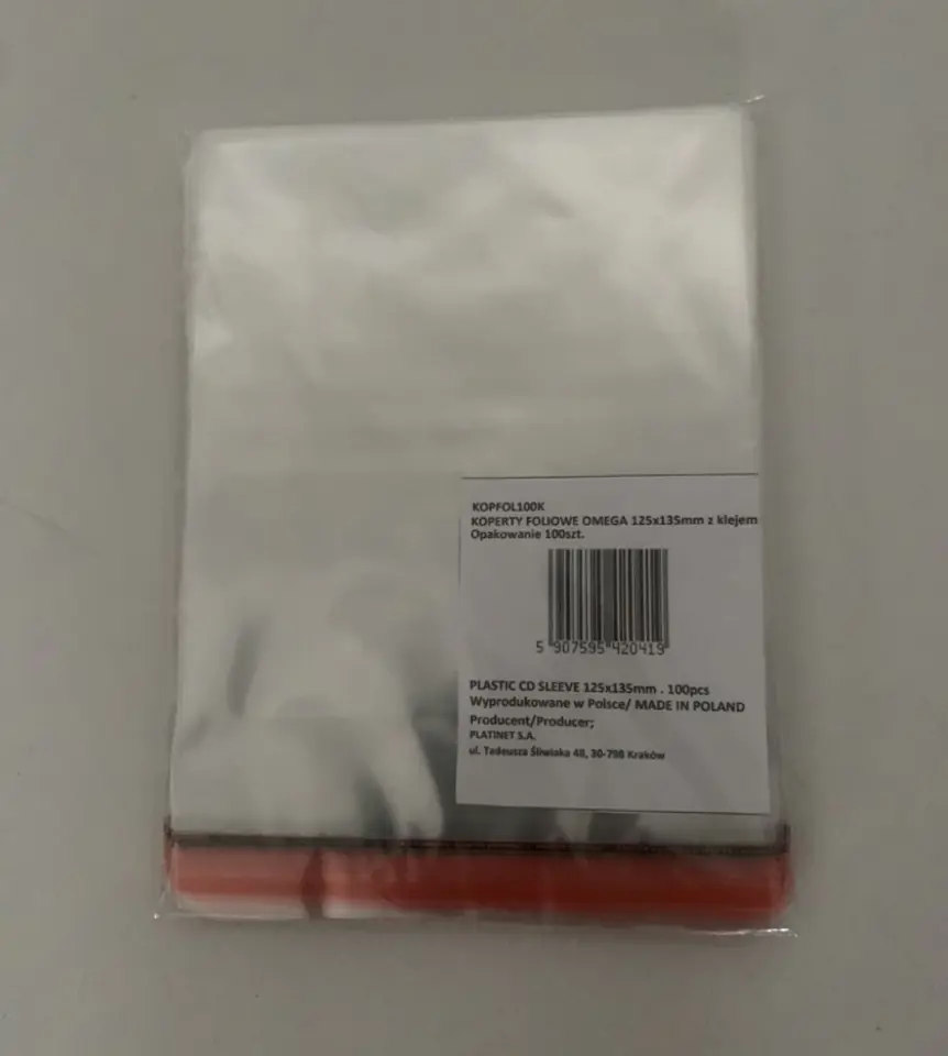 ⁨OMEGA KOPERTY FOLIOWE 125x135mm, klapka 30mm, Z KLEJEM *100 42041⁩ w sklepie Wasserman.eu