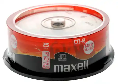 ⁨MAXELL CD-R 700MB MUSIC AUDIO XL-II 80 MIN CAKE*25  628529.00.CN⁩ w sklepie Wasserman.eu