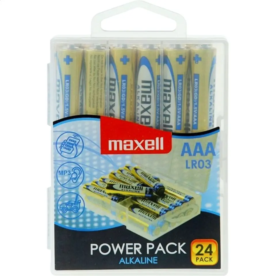 ⁨MAXELL BATTERY ALKALINE LR03/AAA POWER PACK*24  790268.04.CN⁩ w sklepie Wasserman.eu