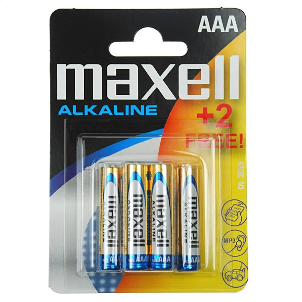 ⁨MAXELL BATTERY ALKALINE LR03/AAA BLISTER*4+2 790240.04.EU⁩ at Wasserman.eu