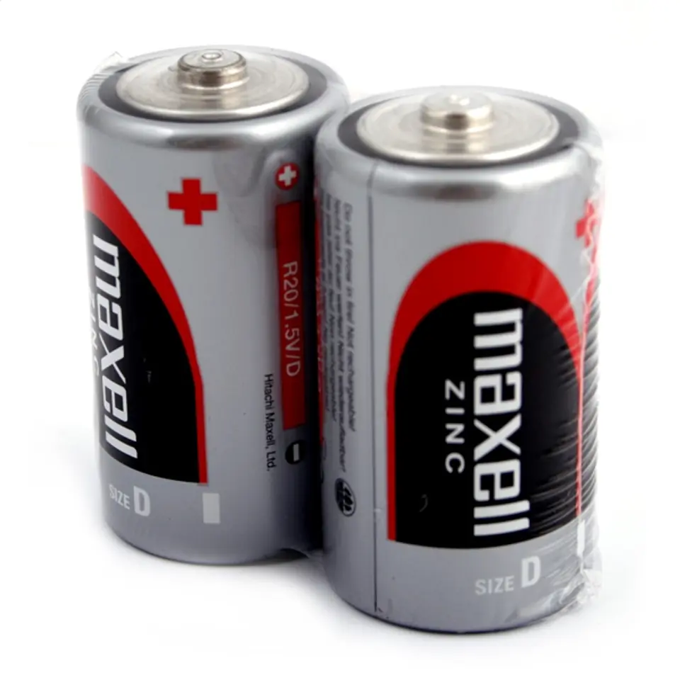 ⁨MAXELL BATTERY MANGANESE/ZINC R20 PACK*2 774402.00.EU⁩ at Wasserman.eu
