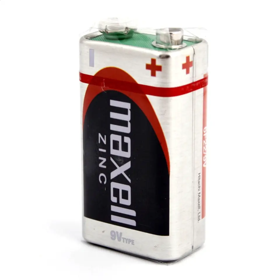 ⁨MAXELL BATTERY MANGANESE/ZINC 9V 6F22 BLISTER*1 724020.04.CN⁩ at Wasserman.eu