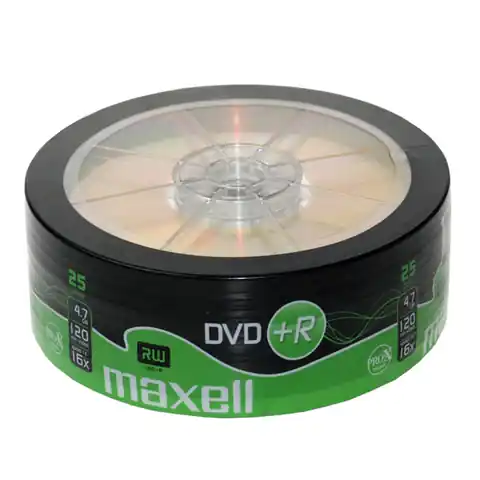 ⁨MAXELL DVD+R 4,7GB 16X SP*25 275735.30.TW⁩ w sklepie Wasserman.eu