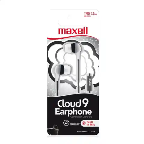 ⁨MAXELL EARPHONES EB-CLOUD9 MIC BLACK 347976.00.CN⁩ w sklepie Wasserman.eu