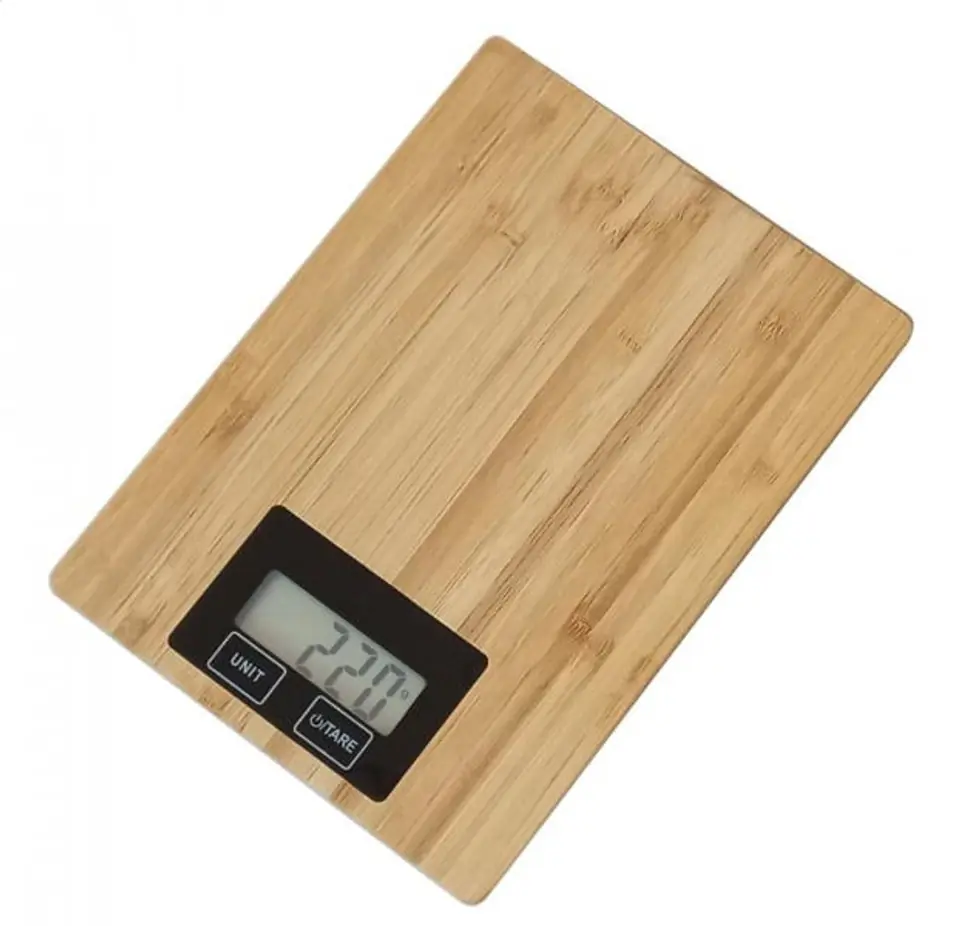 ⁨OMEGA KITCHEN SCALE BAMBOO WITH DISPLAY [44980]⁩ at Wasserman.eu