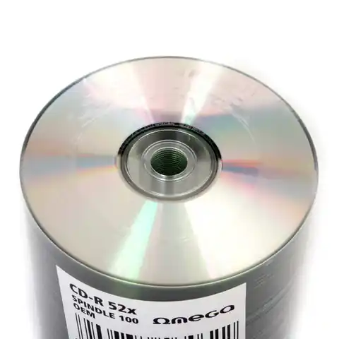 ⁨OMEGA CD-R 700MB 52X SILVER OEM OFFSET SP*100 [56462]⁩ w sklepie Wasserman.eu