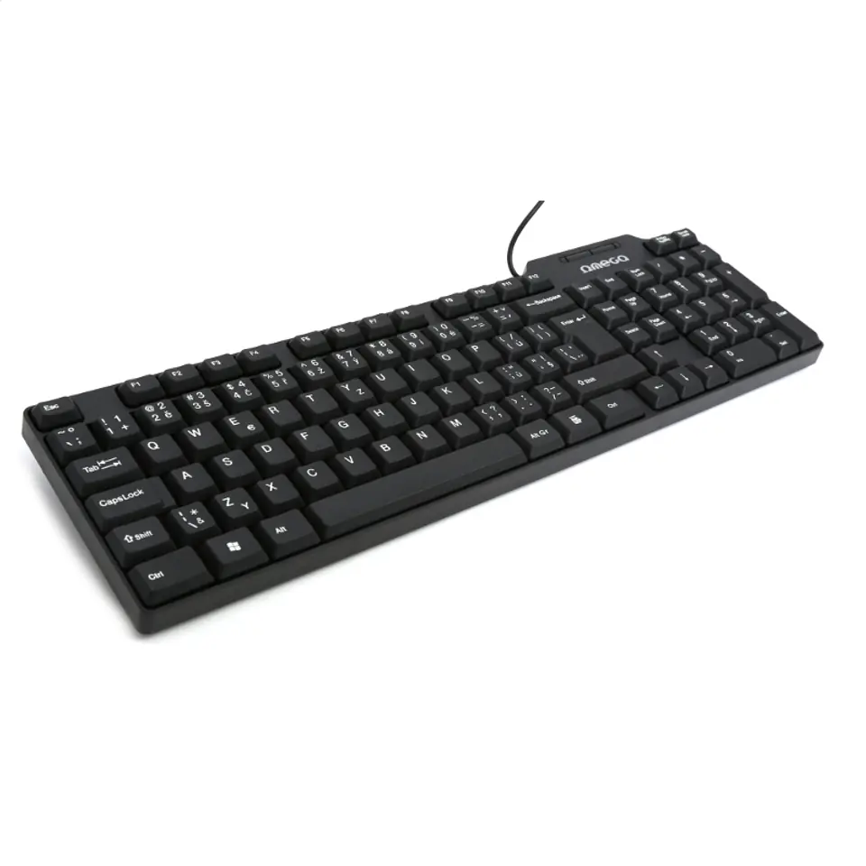 ⁨OMEGA KEYBOARD KLAWIATURA CZ BLACK [42658] TE⁩ w sklepie Wasserman.eu