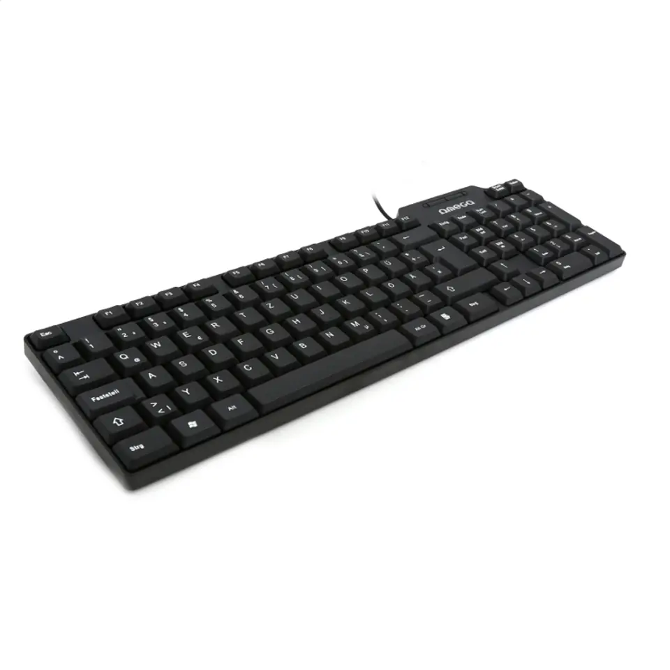 ⁨OMEGA KEYBOARD QWERTZ DE BLACK / SCHWARZ [42659]⁩ w sklepie Wasserman.eu