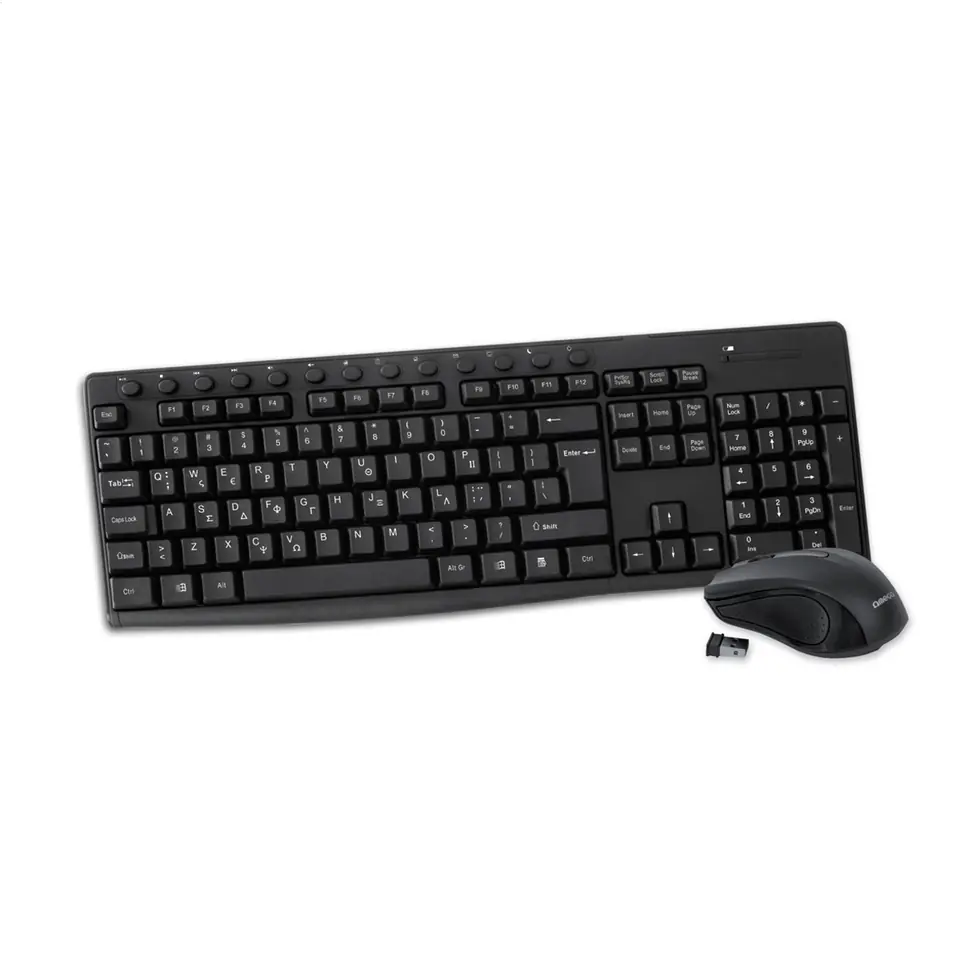 ⁨OMEGA KEYBOARD GR + MOUSE ZESTAW BEZPRZEWODOWY BLACK [44444]⁩ w sklepie Wasserman.eu