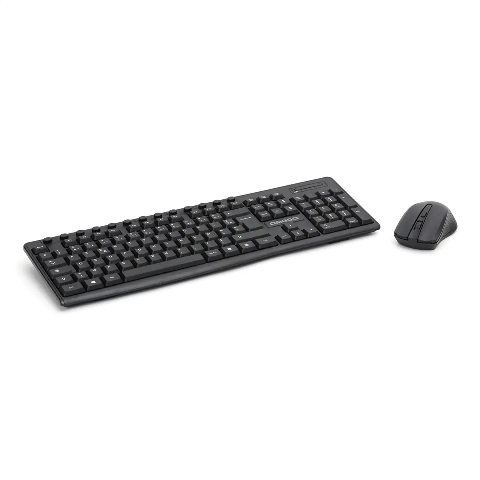 ⁨KEYBOARD US + MOUSE OMEGA OKM071B M-MEDIA W-LESS SET 2.4 GHZ BLACK [43743]⁩ at Wasserman.eu